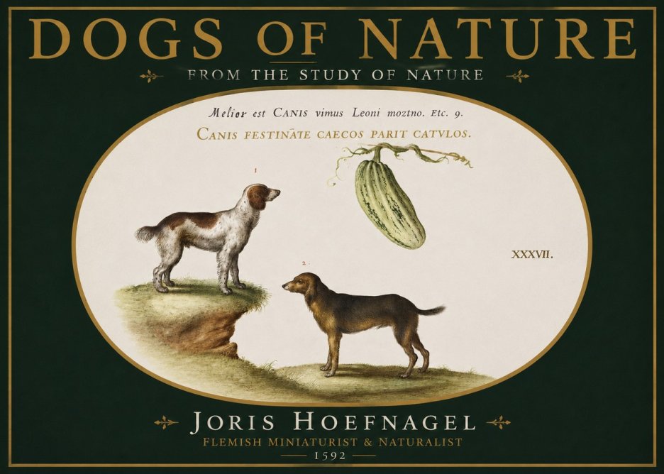 Joris Hoefnagel Canis Festinas Caecos Parit Catulos No4 - Poster