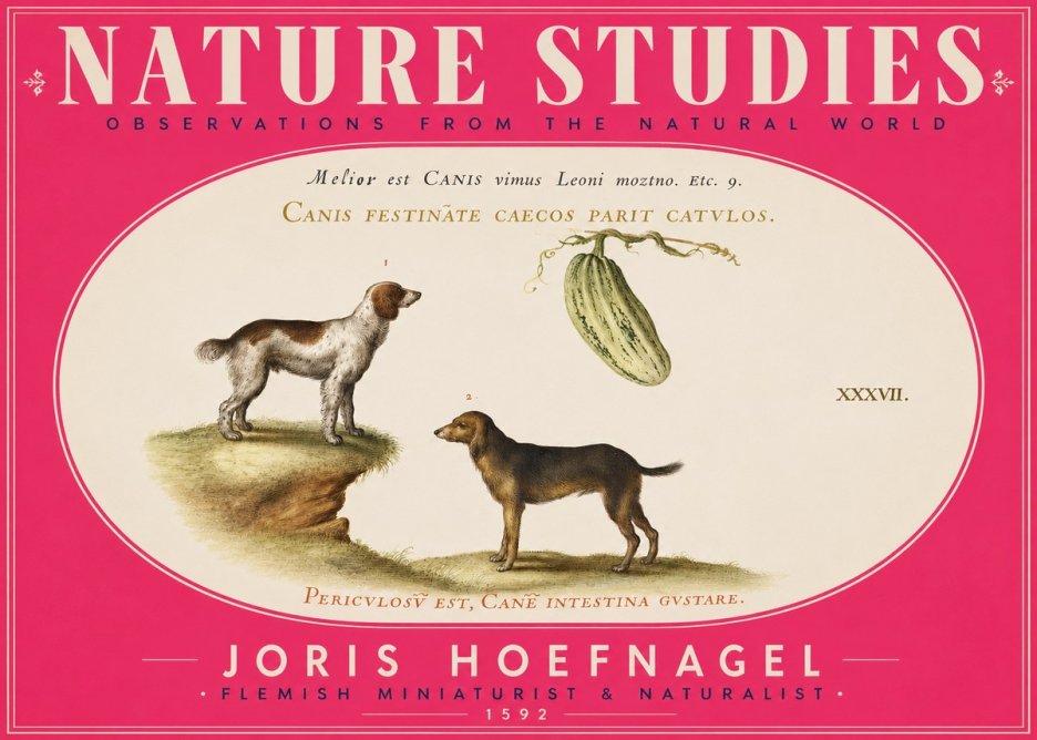 Joris Hoefnagel Canis Festinas Caecos Parit Catulos No5 - Poster