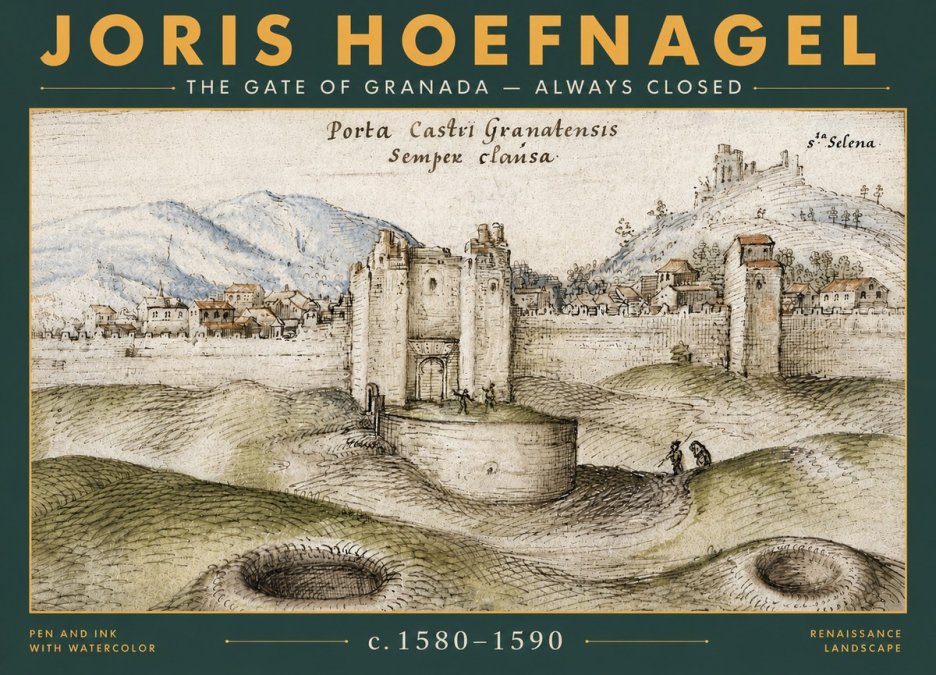 Joris Hoefnagel The Gate of Granada - Always Closed No5 - Poster