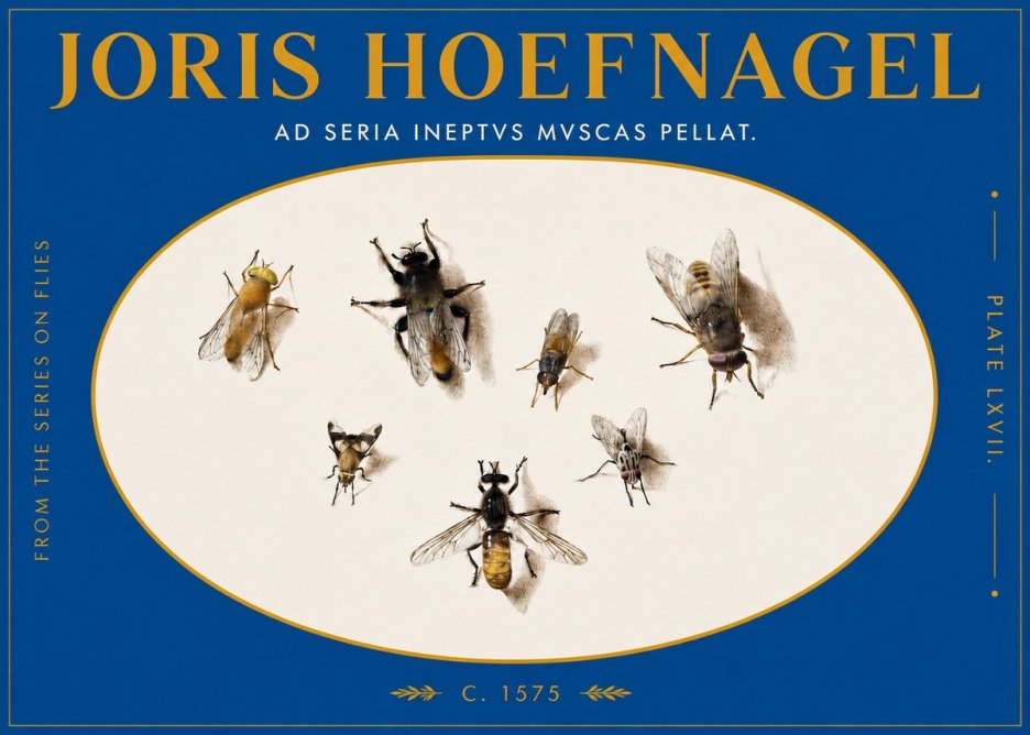 Joris Hoefnagel From the Series on Flies - Plate Lxvii. No3 - Poster