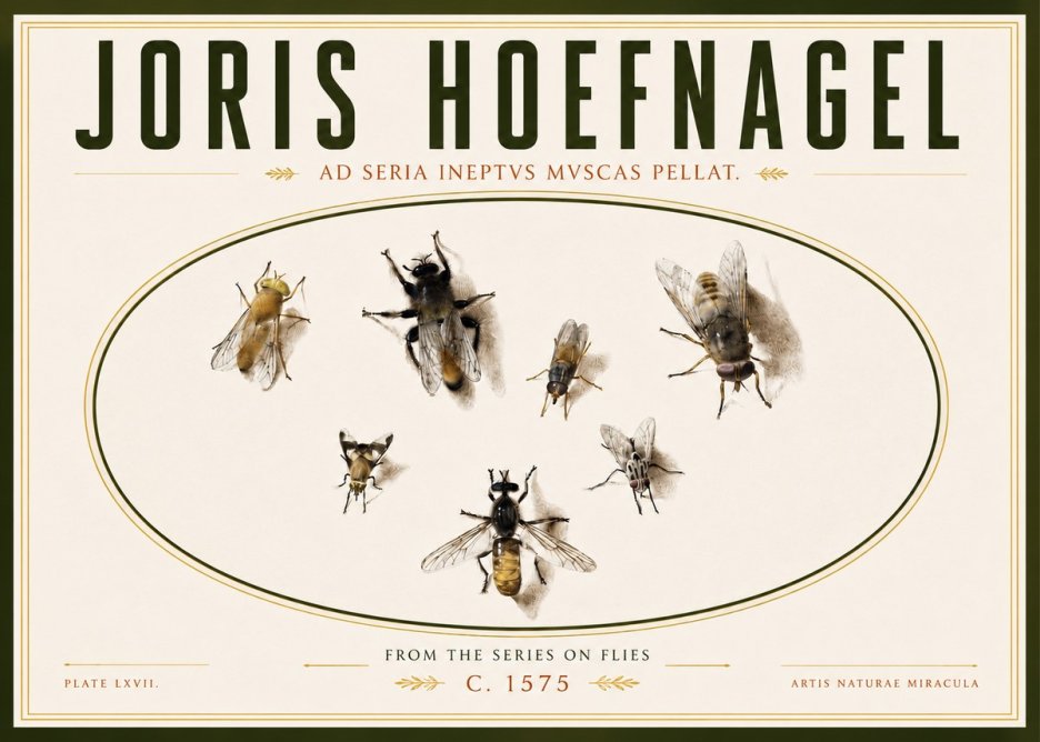 Joris Hoefnagel From the Series on Flies - Plate Lxvii. No4 - Poster
