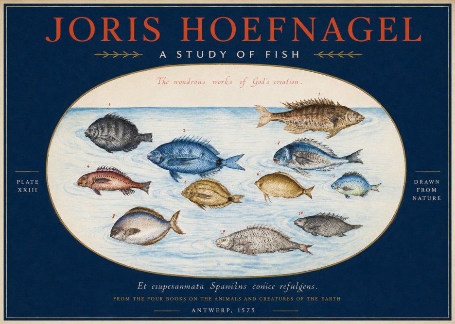 Joris Hoefnagel A Study of Fish No2 - Poster