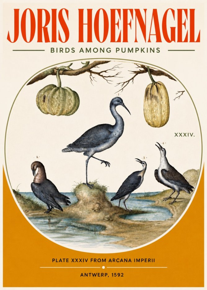 Joris Hoefnagel Birds and Fruits No4 - Poster