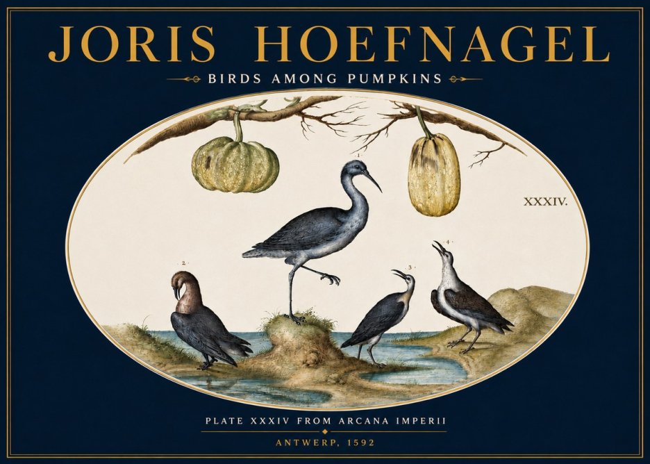 Joris Hoefnagel Birds and Fruits No5 - Poster