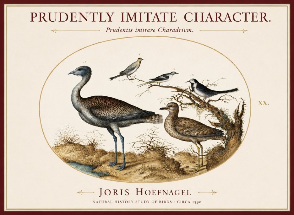 Joris Hoefnagel Prudently Imitate Character. No1 - Poster
