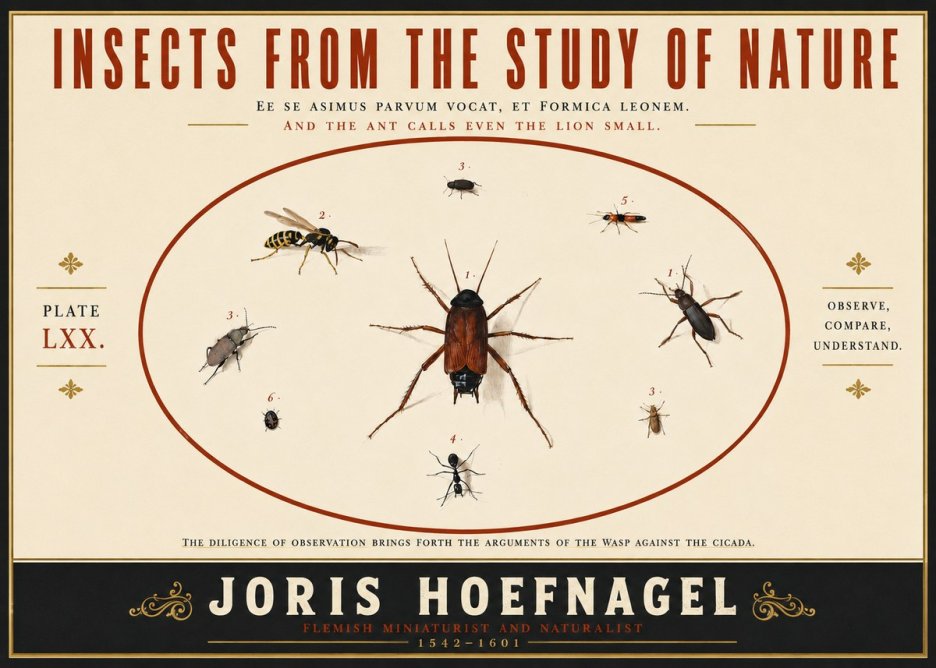 Joris Hoefnagel Insects from the Study of Nature No4 - Poster