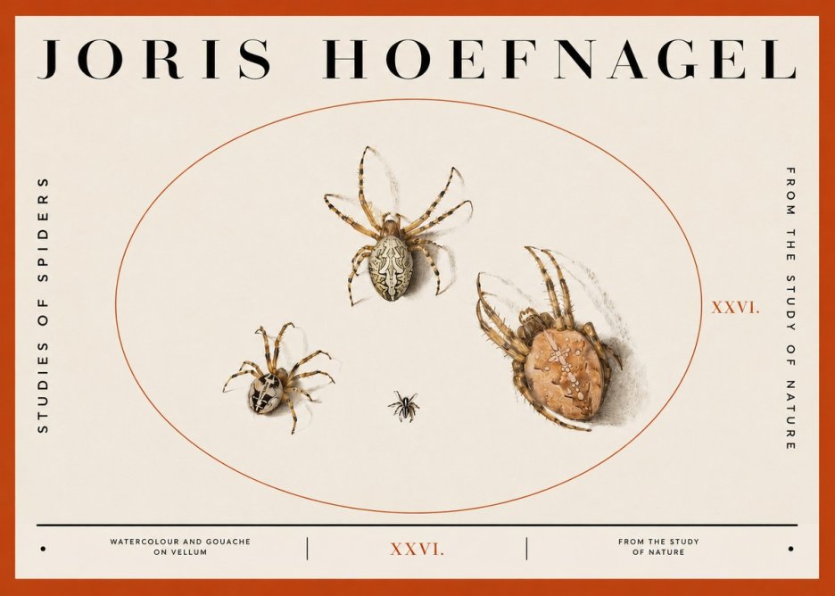 Joris Hoefnagel Studies of Spiders III No2 - Poster