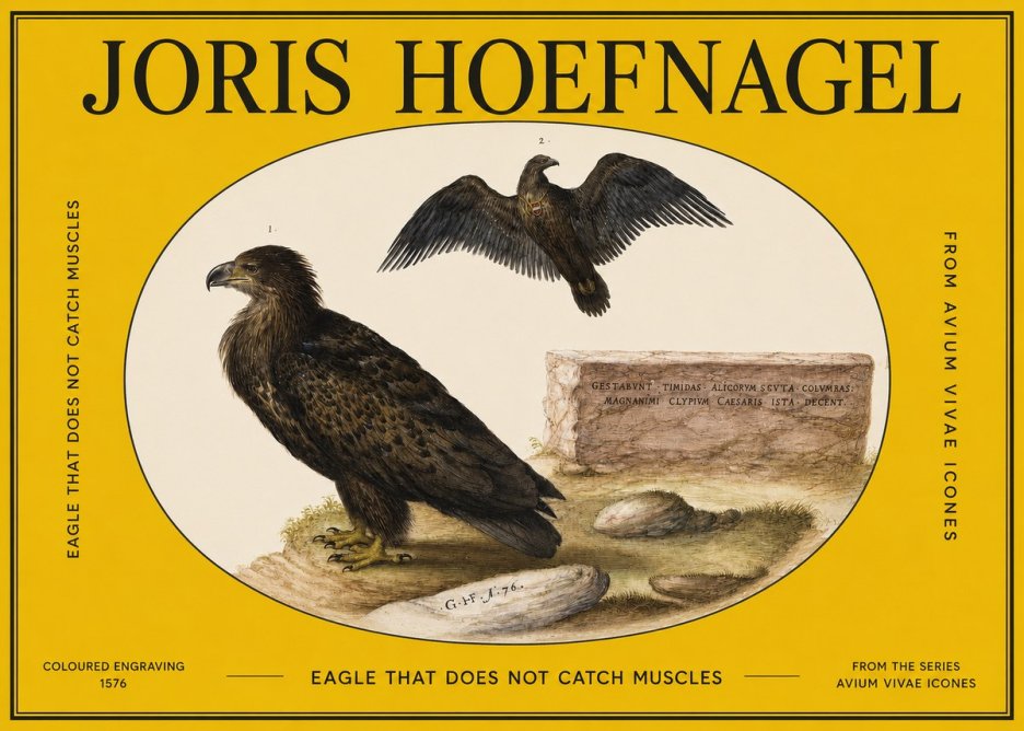 Joris Hoefnagel Eagle That Does Not Catch Muscles No2 - Poster