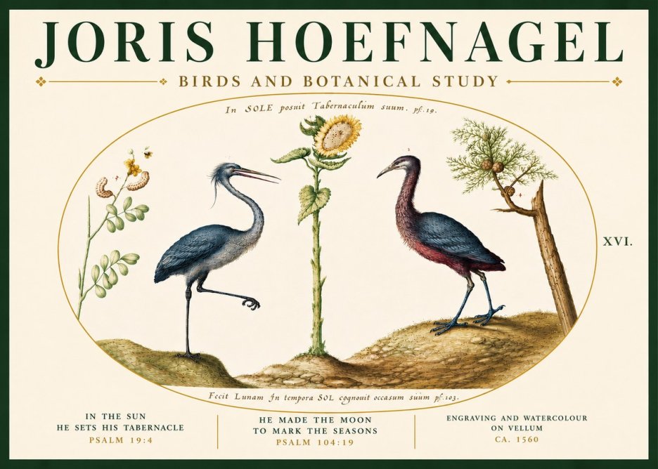 Joris Hoefnagel Birds and Plants Under the Sun No6 - Poster
