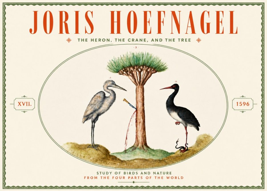 Joris Hoefnagel The Heron, the Crane, and the Tree No6 - Poster