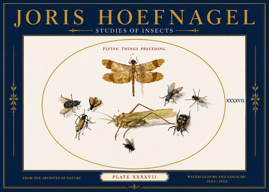Joris Hoefnagel Flying Things Preceding. No6 - Poster