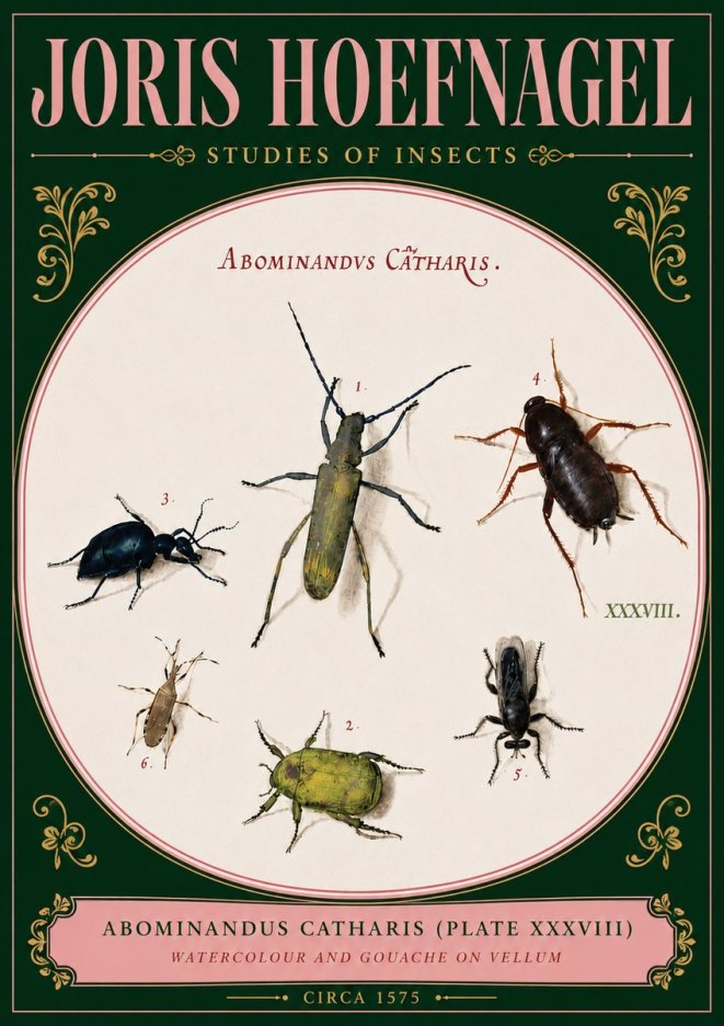 Joris Hoefnagel Abominandus Catharis (Plate Xxxviii) No5 - Poster