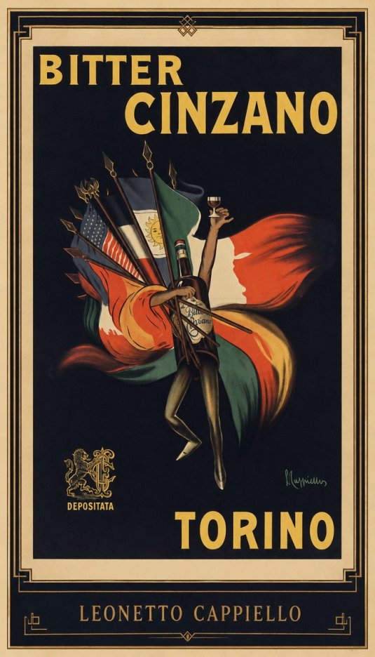 Leonetto Cappiello Bitter Cinzano Torino No1 - Poster
