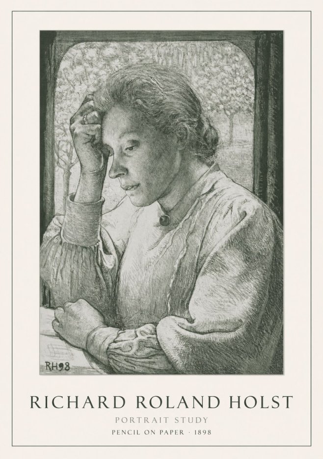 Richard Roland Holst Portrait Study No1 - Poster