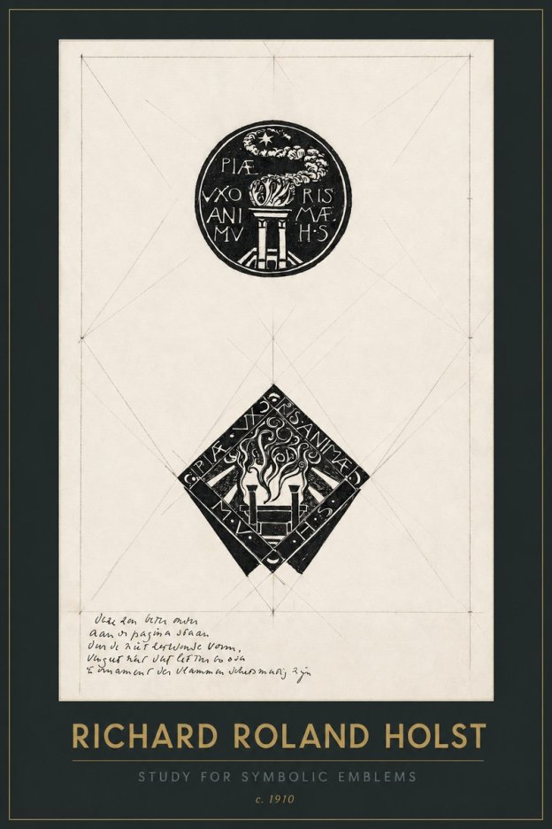 Richard Roland Holst Study for Emblems No3 - Poster