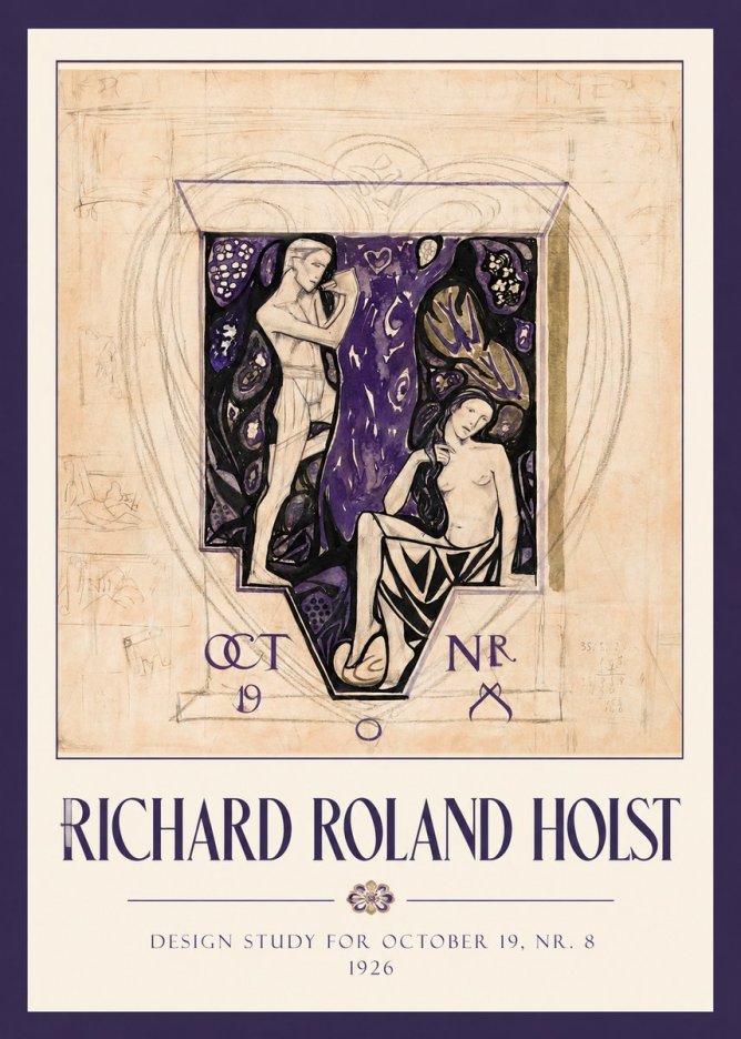 Richard Roland Holst Design Study for October 19, Nr. 8 1926 No2 - Poster