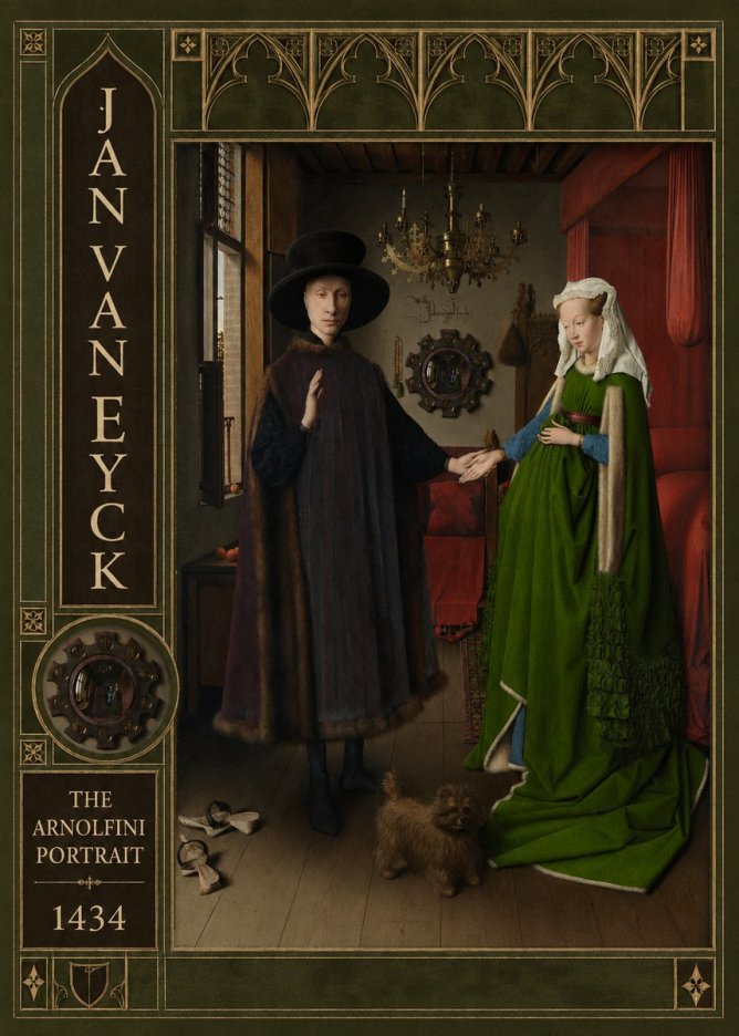 Jan van Eyck The Arnolfini Portrait III No3 - Poster
