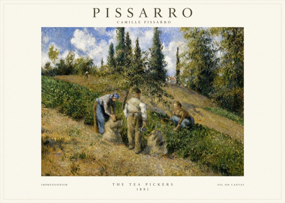 Pissarro The Tea Pickers No1 - Poster