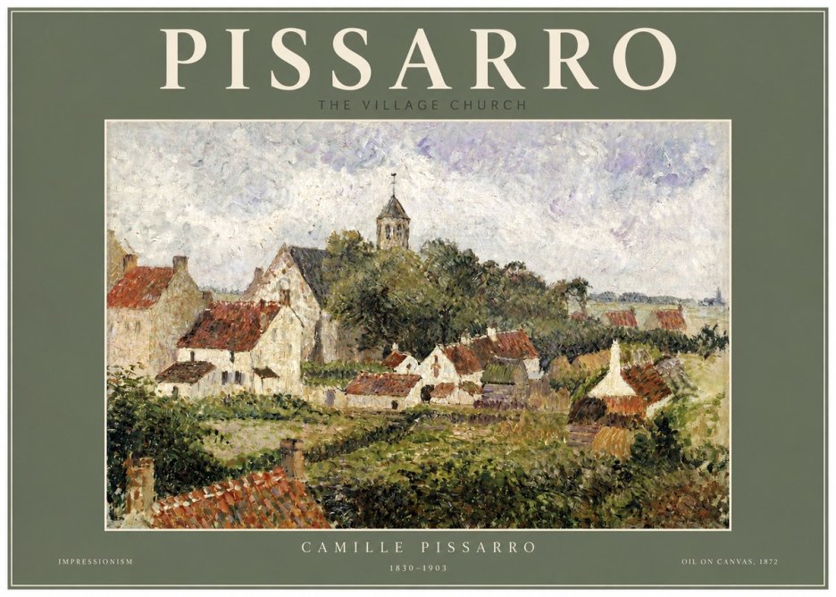 Pissarro French Village Landscape No3 - Poster