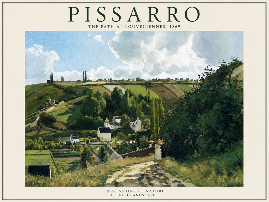 Pissarro The Path at Louveciennes, 1869 No1 - Poster