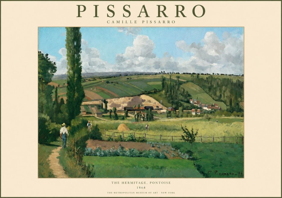 Pissarro The Hermitage, Pontoise No1 - Poster