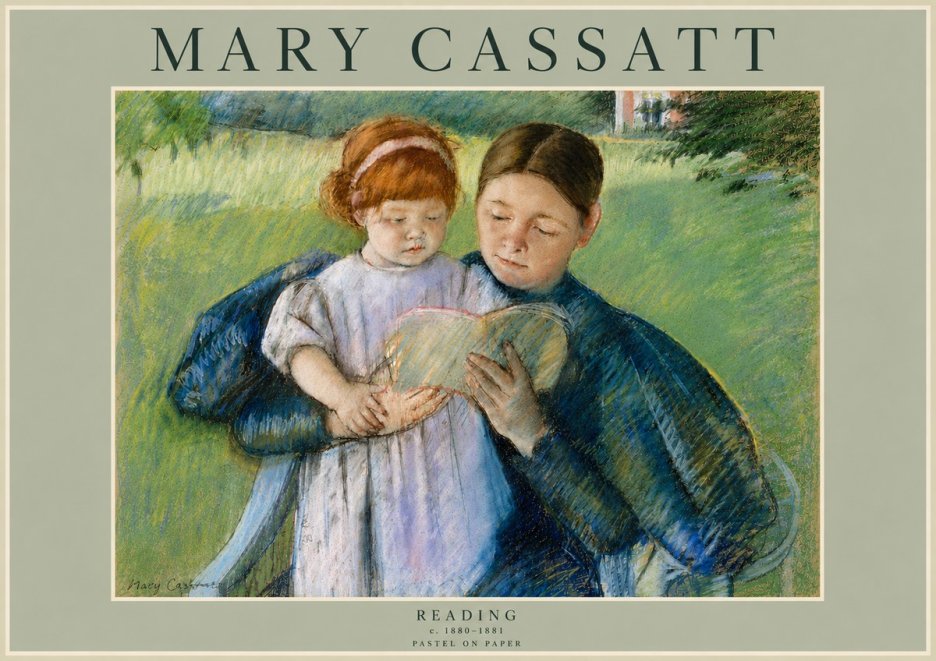 Mary Cassatt Reading No5 - Poster