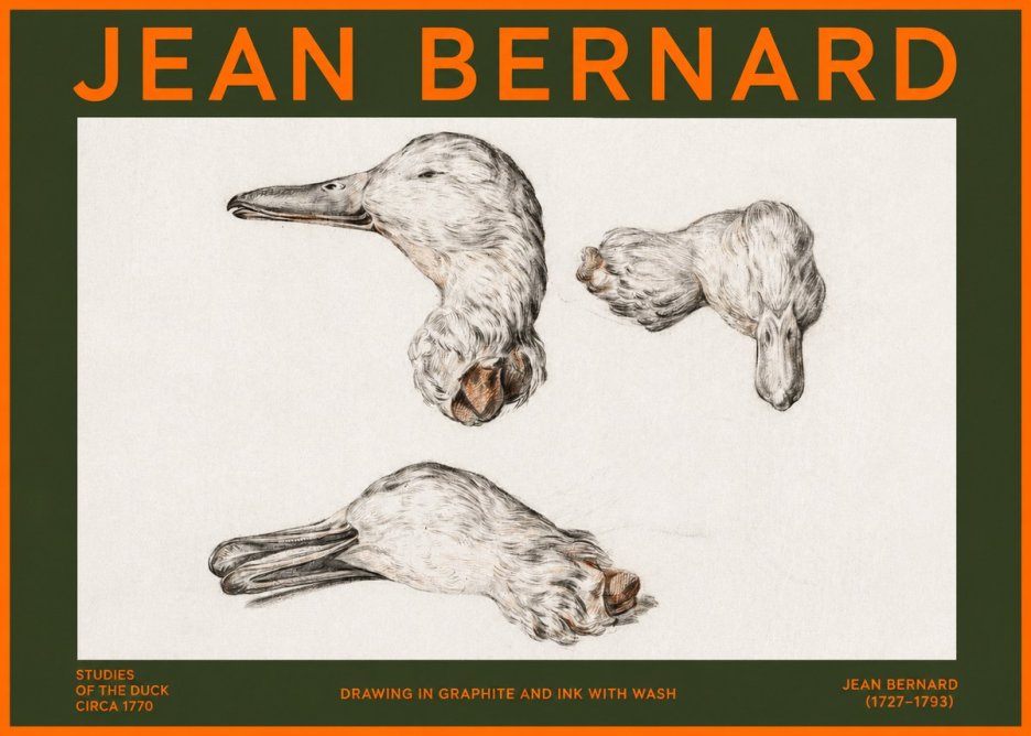 Jean Bernard Studies of the Duck No2 - Poster