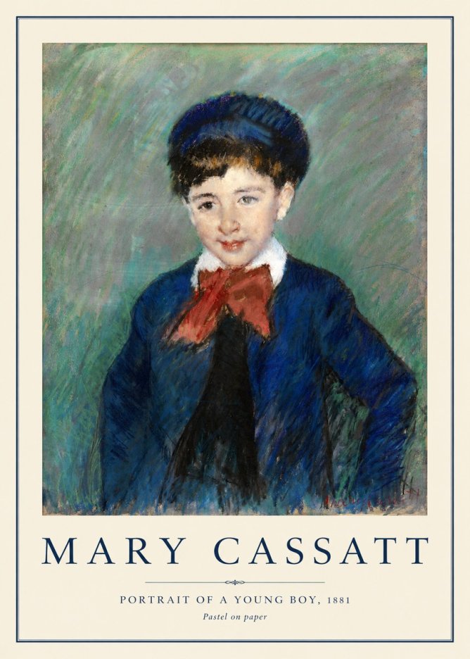 Mary Cassatt Portrait of a Young Boy, 1881 No1 - Poster