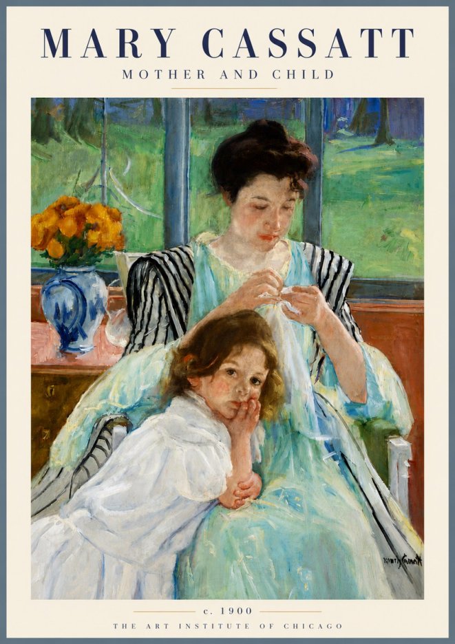 Mary Cassatt Mother and Child VII No6 - Poster