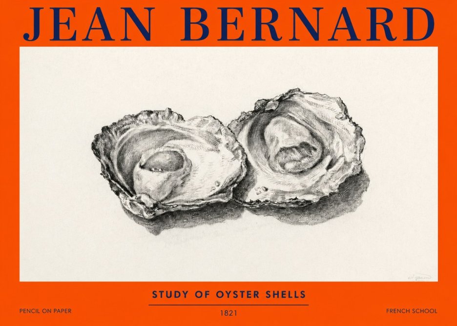 Jean Bernard Study of Oyster Shells No2 - Poster