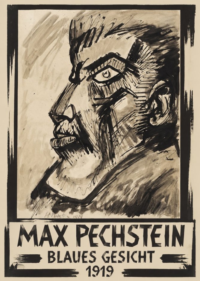 Max Pechstein Blaues Gesicht No1 - Poster