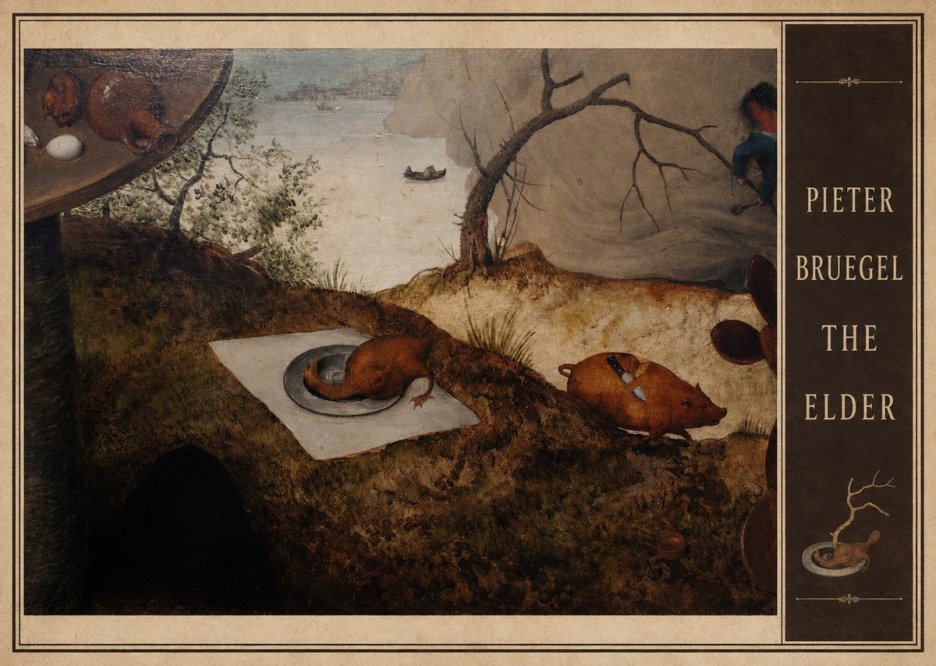 Pieter Bruegel The Pig Is Stabbed No4 - Poster