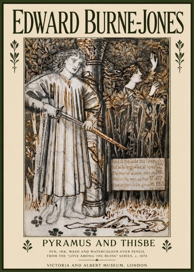 Edward Burne-Jones Pyramus and Thisbe No5 - Poster