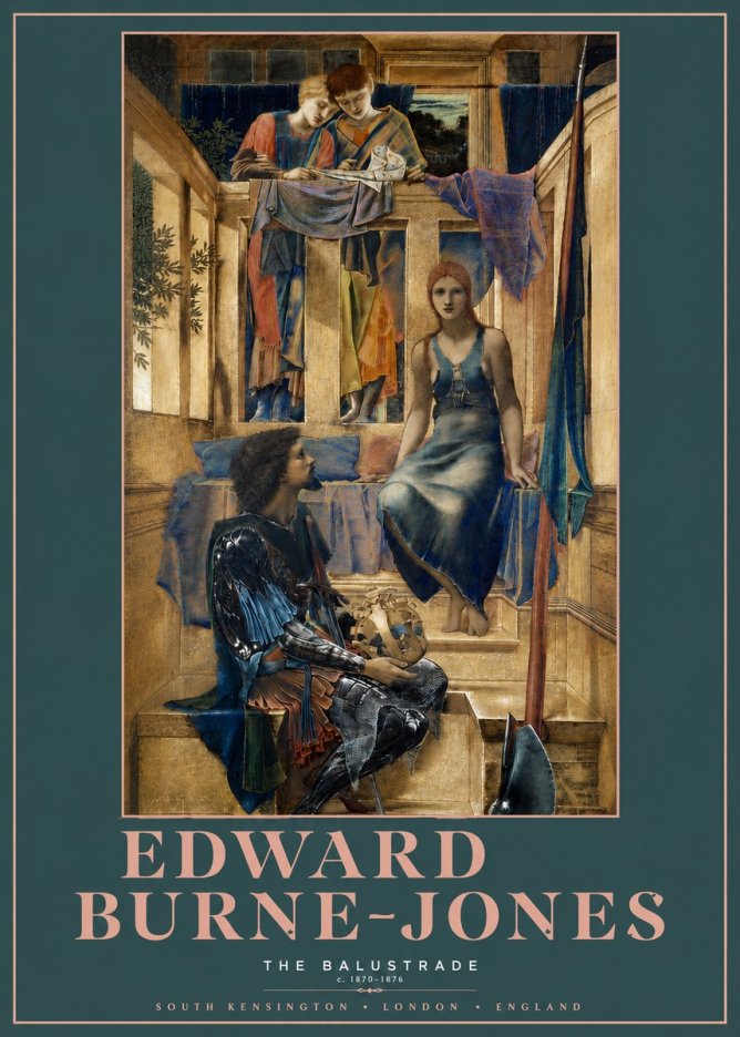 Edward Burne-Jones The Balustrade No3 - Poster