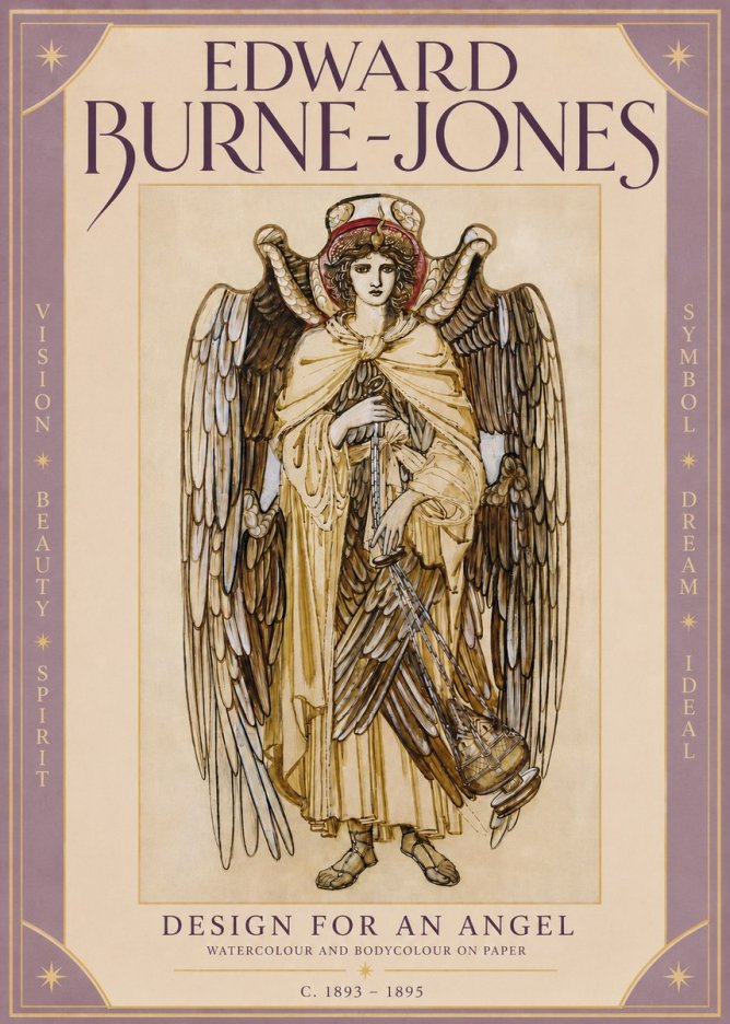 Edward Burne-Jones Design for an Angel No3 - Poster