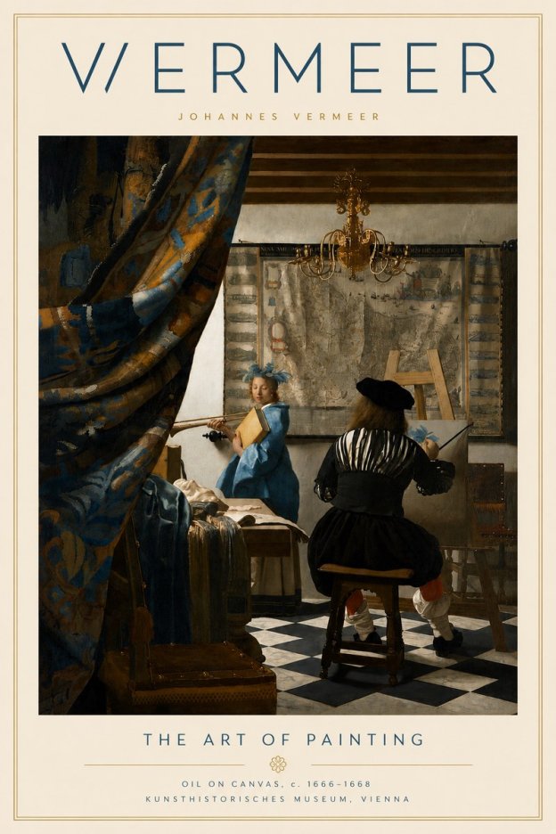Vermeer The Art of Painting No4 - Poster