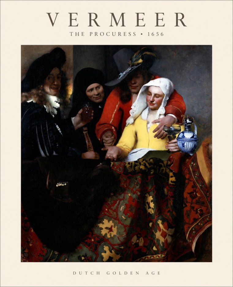Vermeer The Procuress No1 - Poster