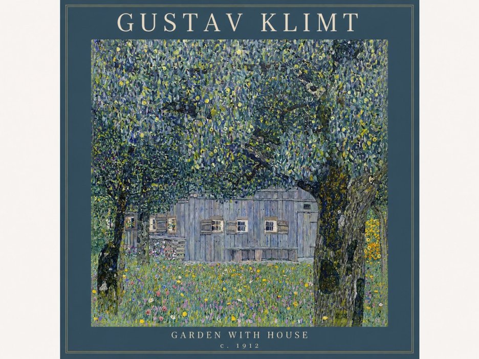 Klimt Garden with House No2 - Poster