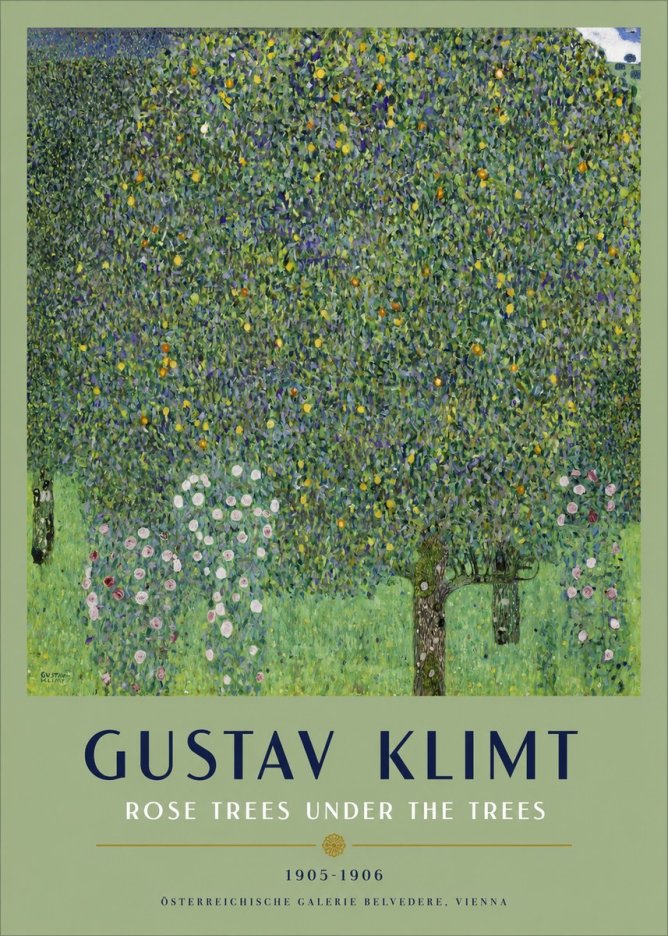 Klimt Rose Trees Under the Trees No2 - Poster