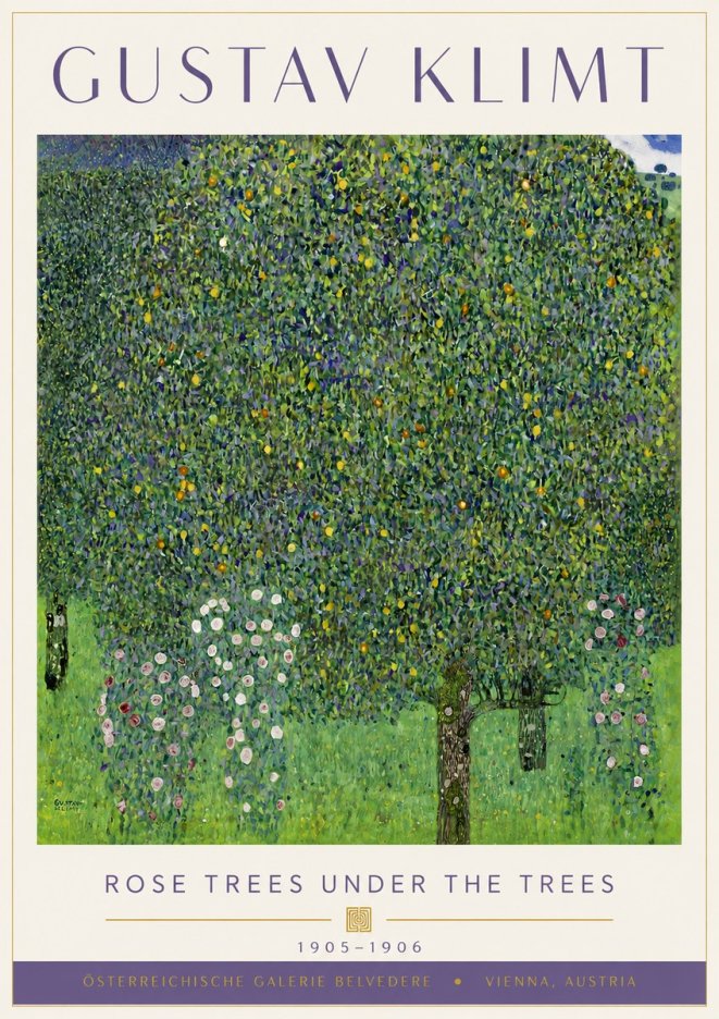 Klimt Rose Trees Under the Trees No6 - Poster