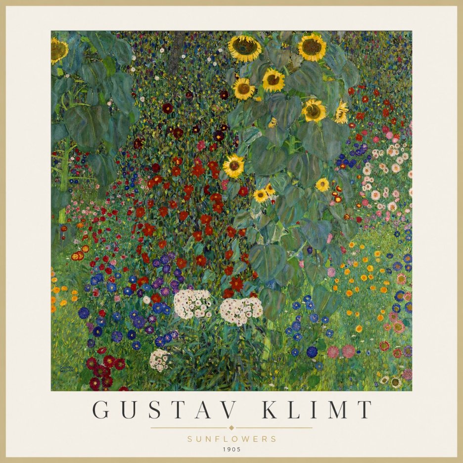 Klimt Sunflowers No1 - Poster