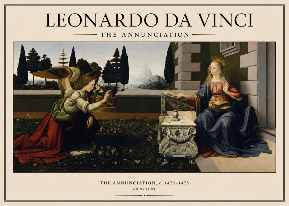 Leonardo da Vinci The Annunciation No1 - Poster