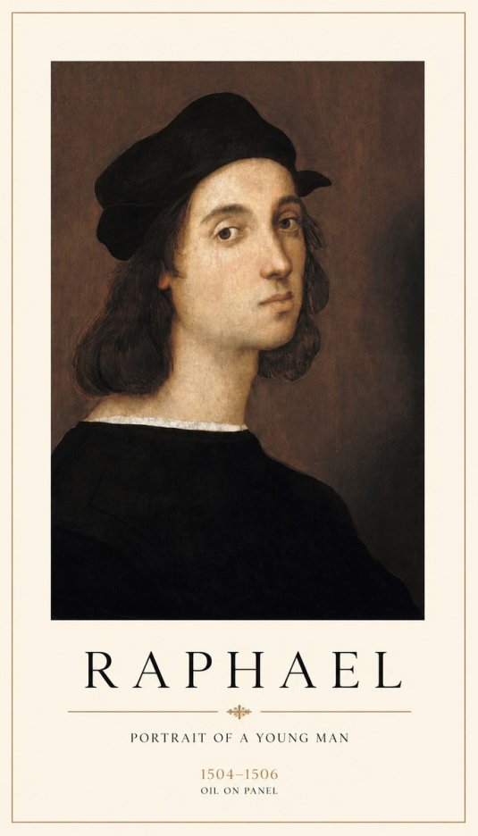 Raphael Portrait of a Young Man No1 - Poster