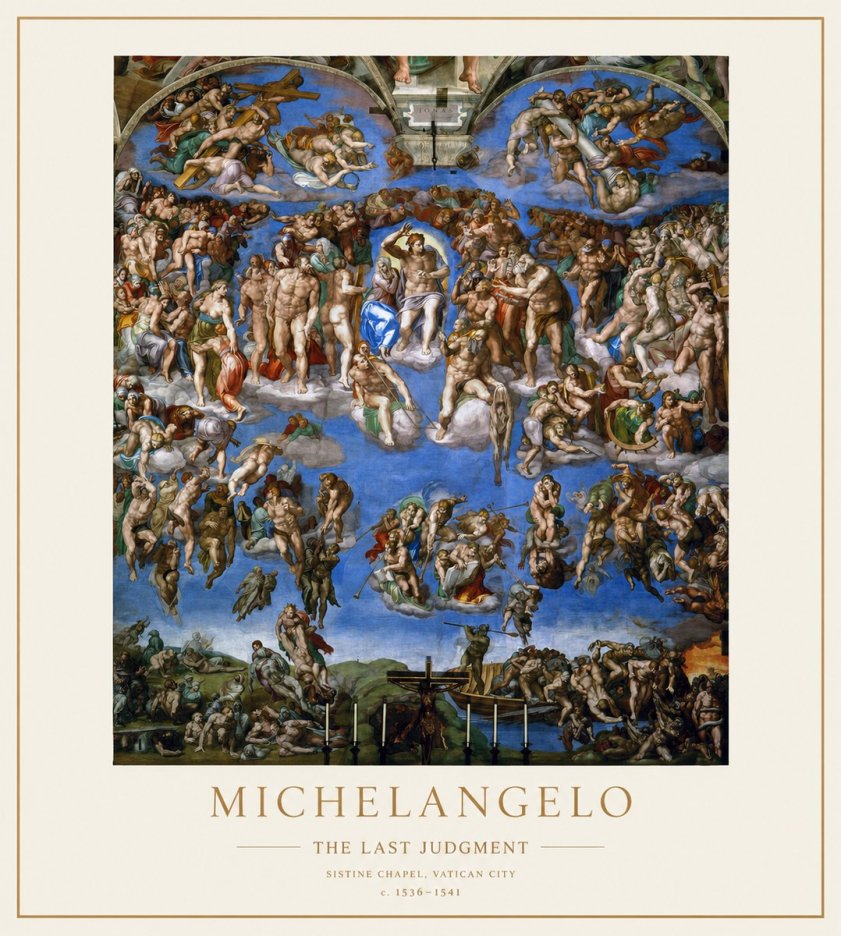 Michelangelo The Last Judgment No1 - Poster
