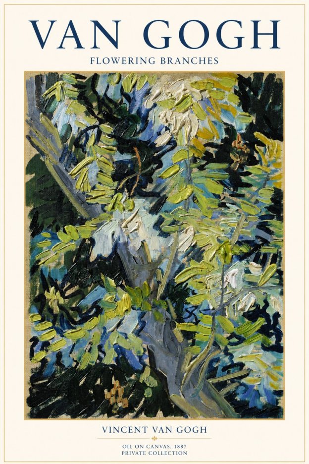 Van Gogh Flowering Branches No1 - Poster