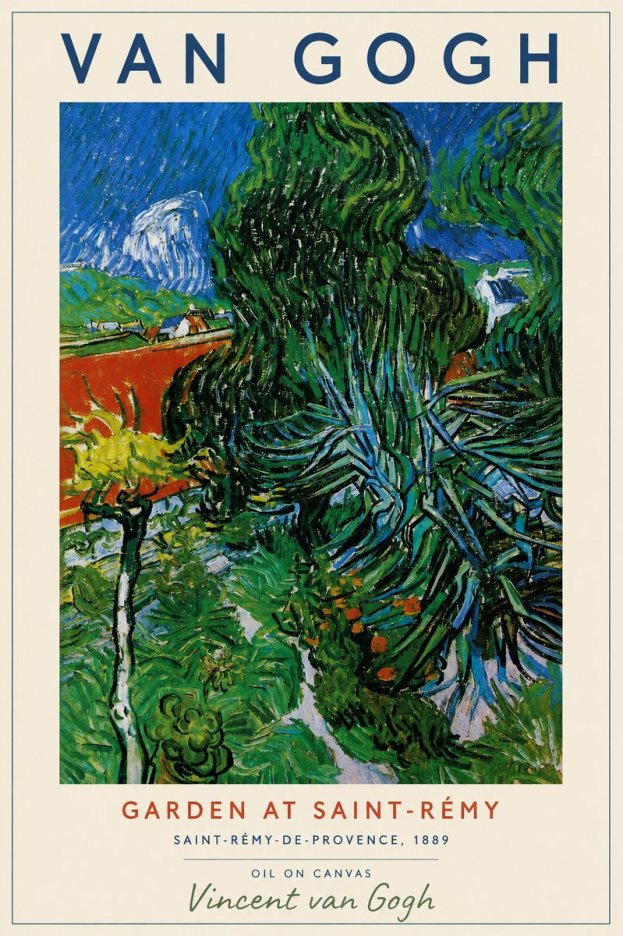 Van Gogh Garden at Saint-rémy No2 - Poster