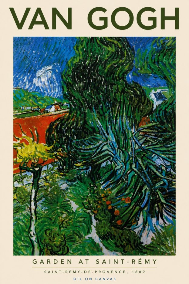 Van Gogh Garden at Saint-rémy No5 - Poster