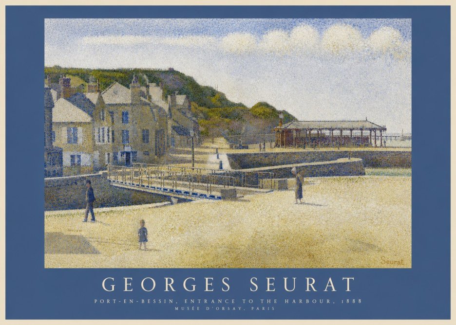 Seurat Port-en-bessin, Entrance to the Harbour, 1888 No2 - Poster