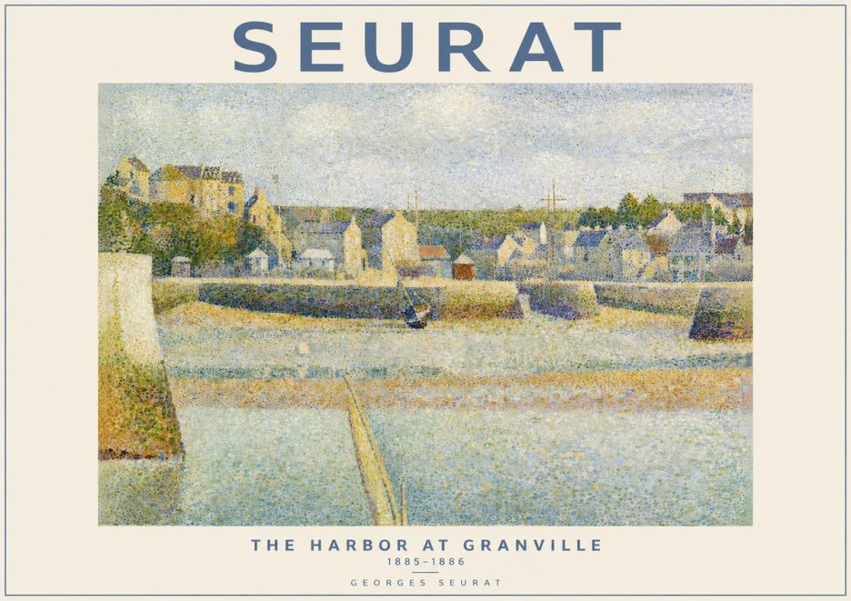 Seurat The Harbor at Granville No2 - Poster