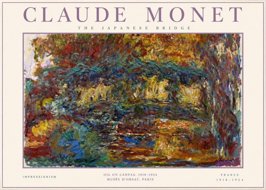 Monet The Japanese Bridge I No3 - Poster